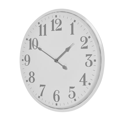 Aubrey Wall Clock White Metal 21630