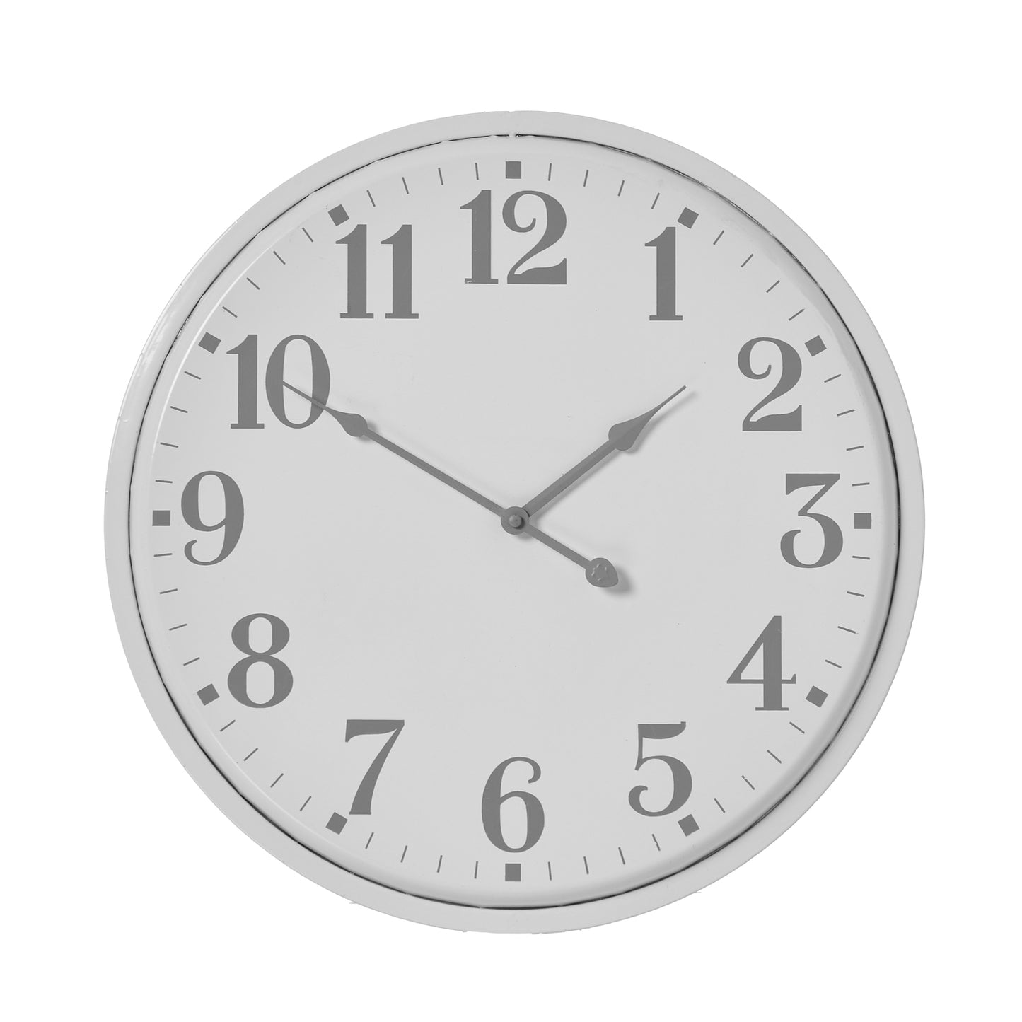 Aubrey Wall Clock White Metal 21630