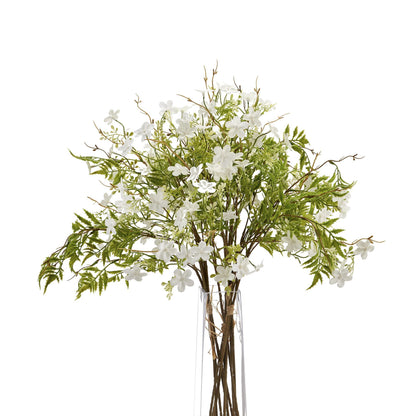 Italian White Bellflower Green Plastic 22616