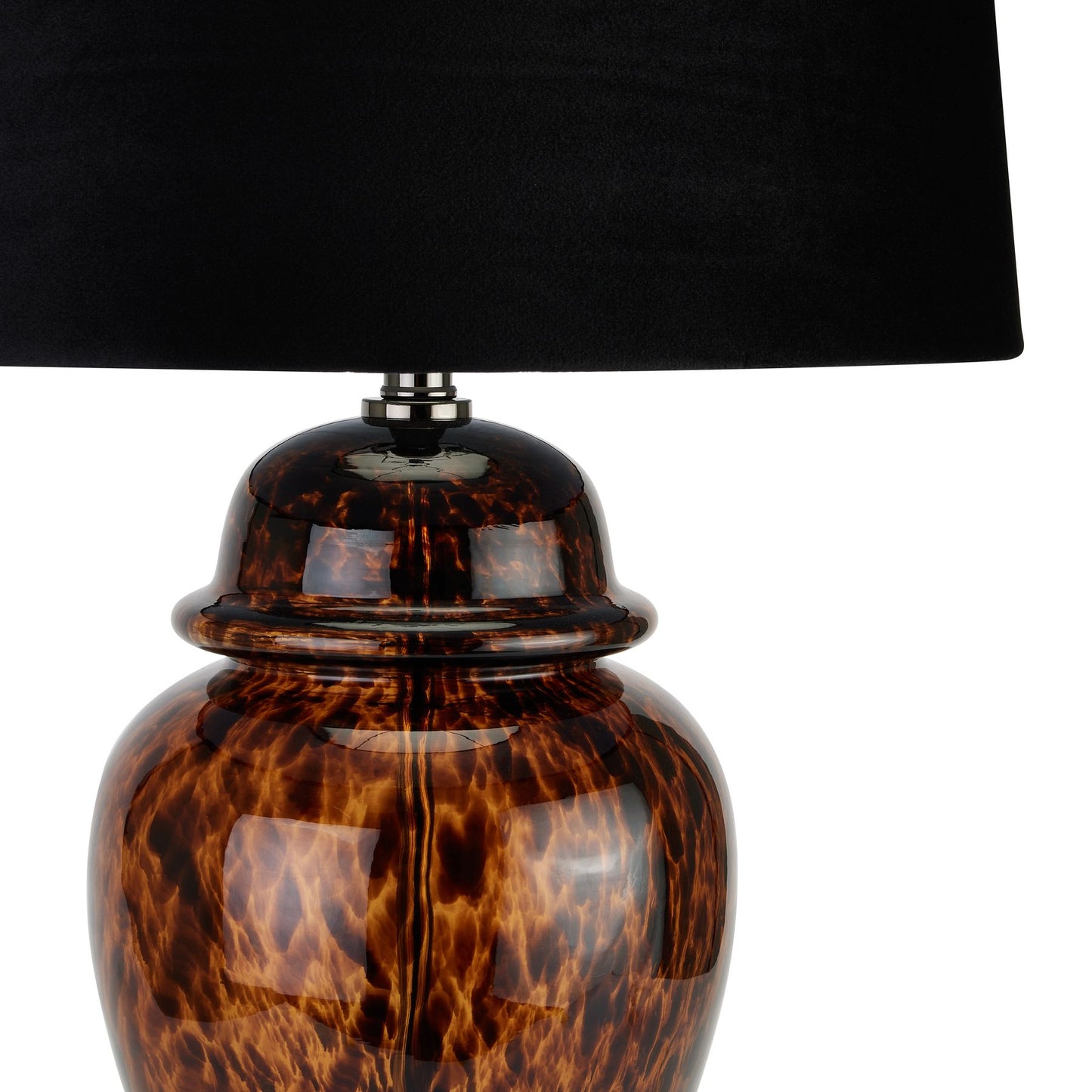 Amber Dapple Acanthus Lamp Amber Glass 22792