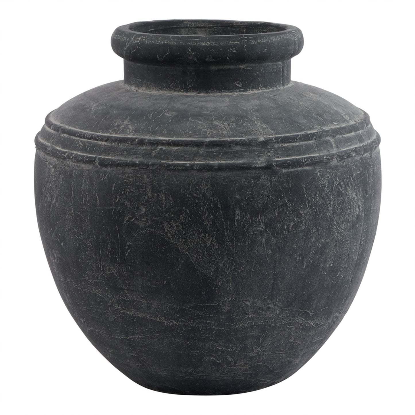 Amalfi Large Grey Water Pot Grey Ceramic 23287