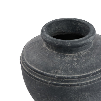 Amalfi Grey Water Pot Grey Ceramic 23288