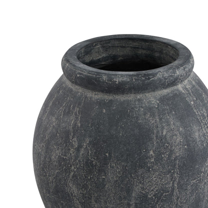 Amalfi Grey Jar Shaped Planter Grey Ceramic 23305