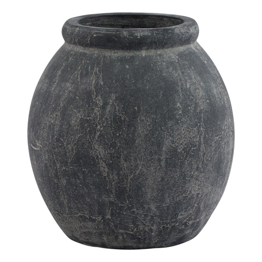 Amalfi Grey Jar Shaped Planter Grey Ceramic 23305