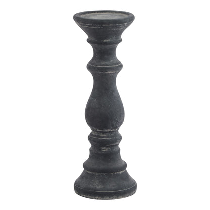 Amalfi Grey Column Candle Holder Grey Ceramic 23324