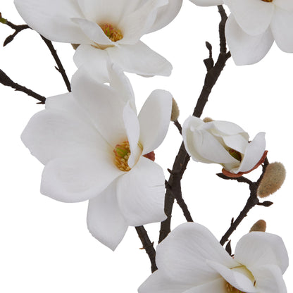 The Natural Garden Collection White Magnolia Stem White Plastic 23383