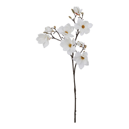 The Natural Garden Collection White Magnolia Stem White Plastic 23383