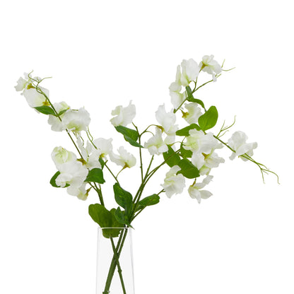 The Natural Garden Collection White Sweetpea Stem White Plastic 23419