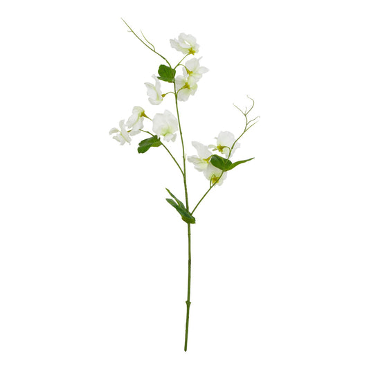 The Natural Garden Collection White Sweetpea Stem White Plastic 23419