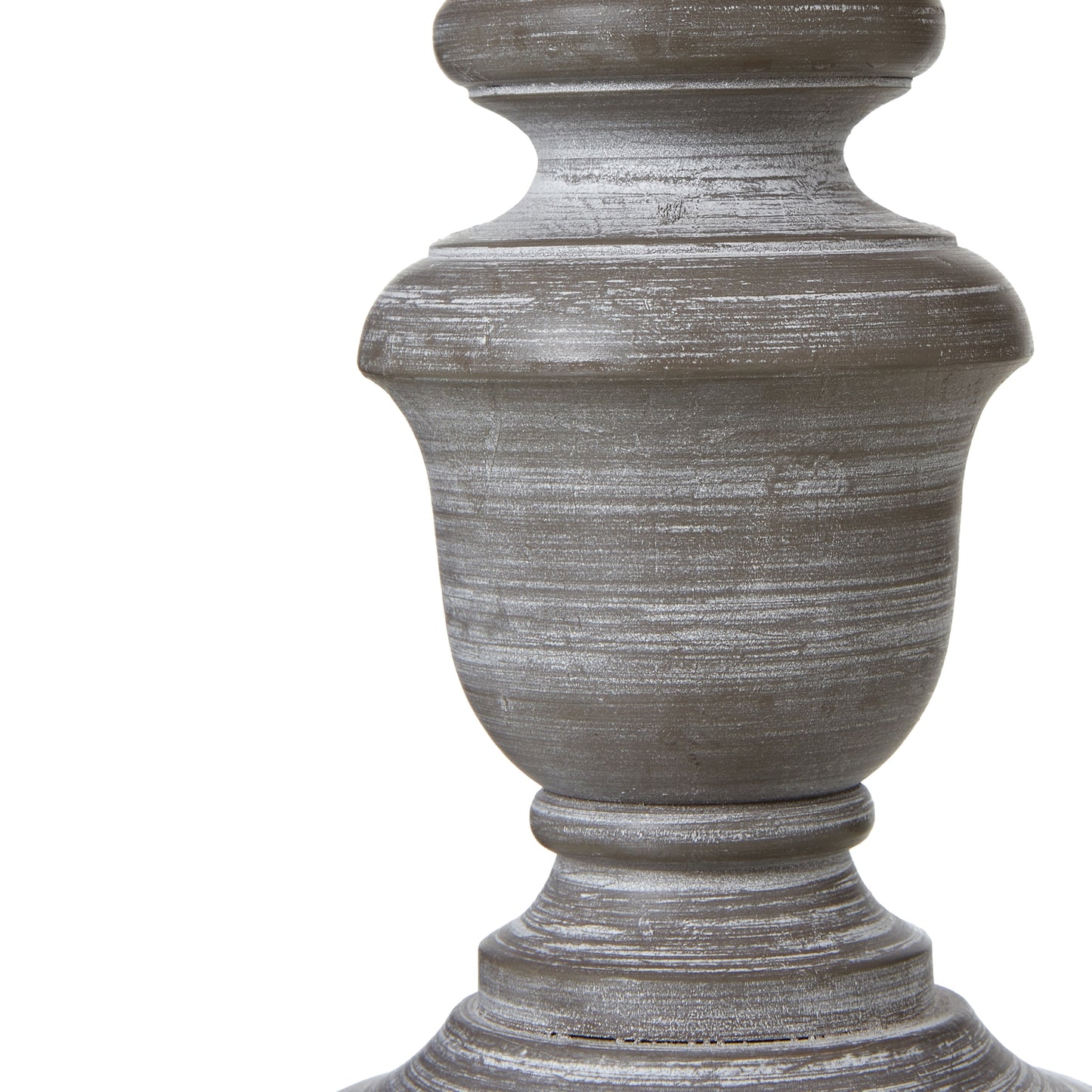 Belluno Urn Table Lamp With Linen Shade Grey Wood 23887