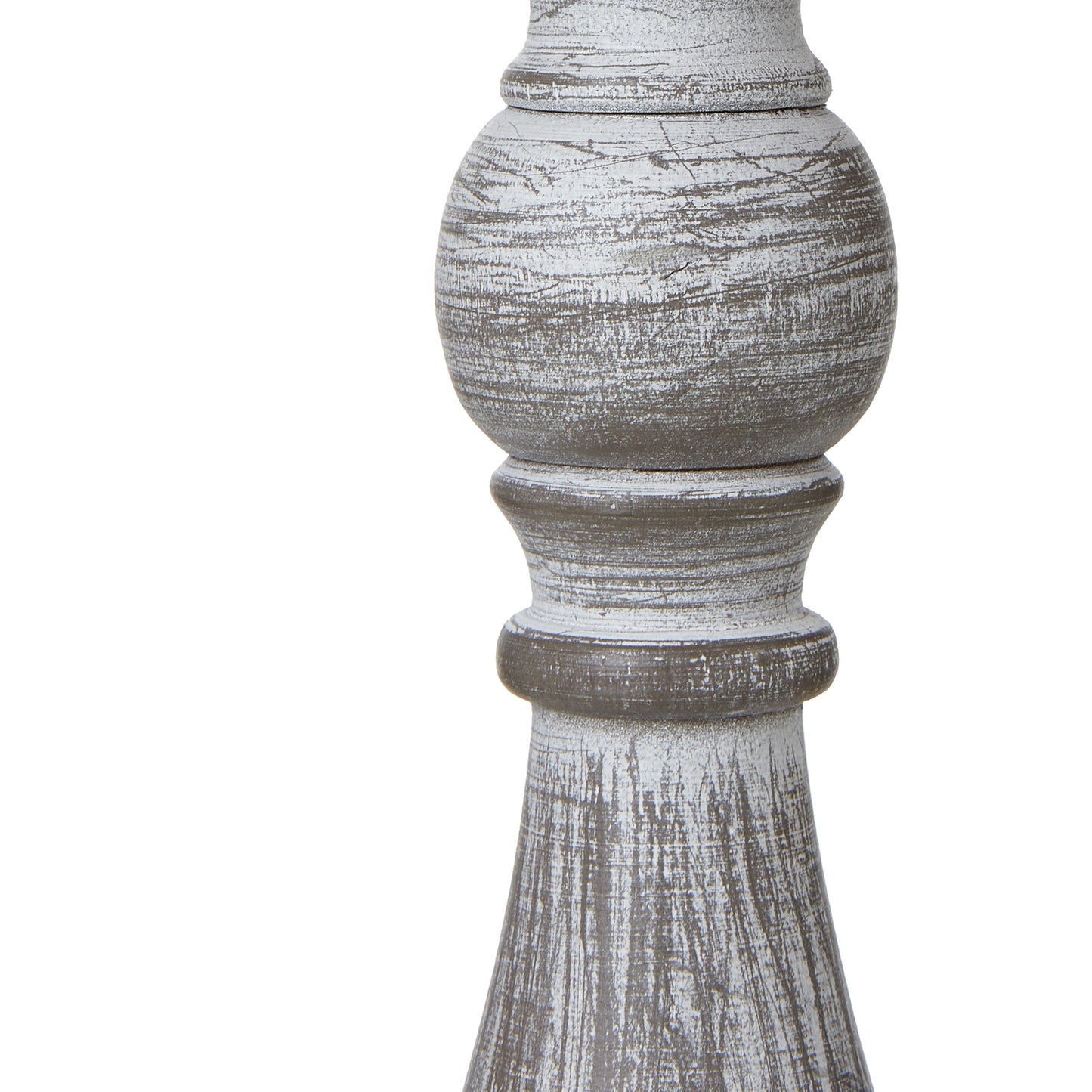 Augusta Column Table Lamp With Linen Shade Grey Wood 23888