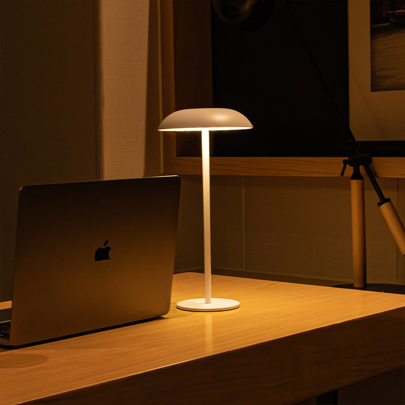 Iron Elegance Lamp - Touch Control - Rechargeable & USB-C Powered - Warm White LED Light - Solid Iron Design - 12-20 Hours Battery Life - Perfect for Any Room