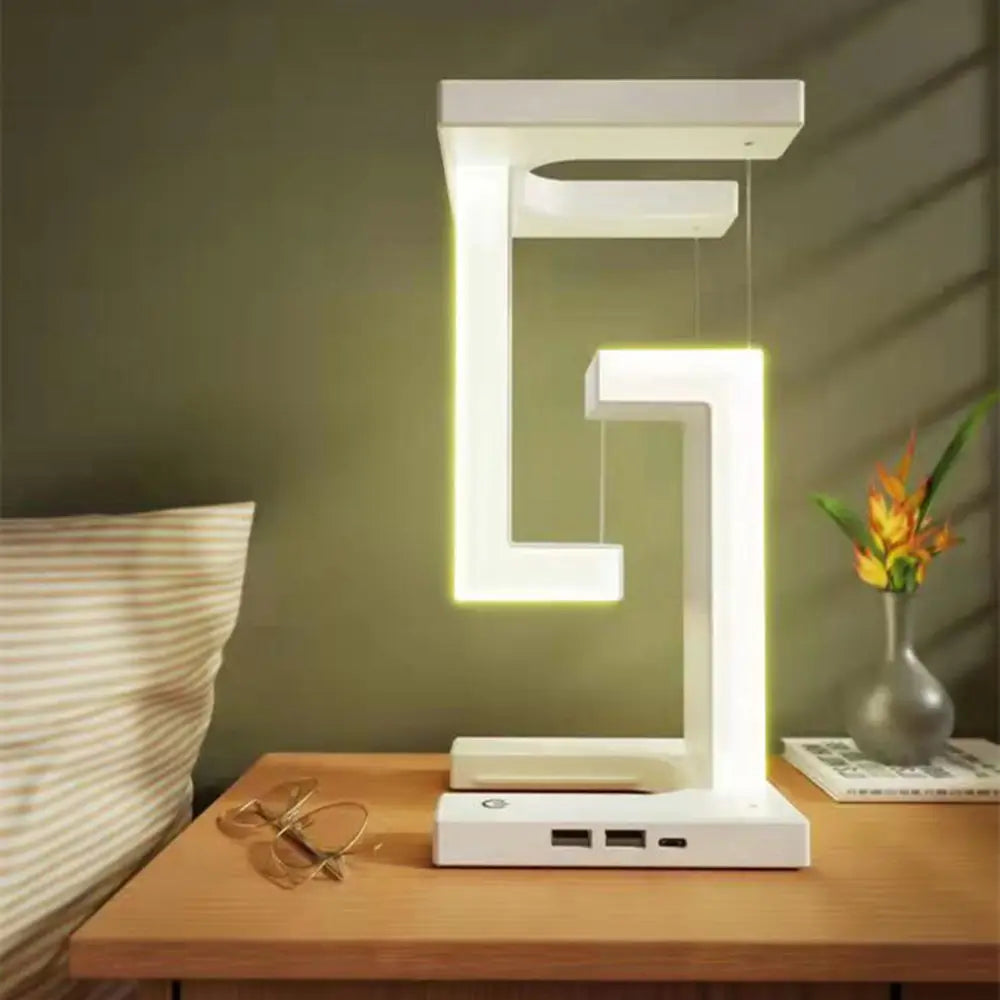 Wireless Charger - Levitating LED Lamp - 4W - Touch Control - USB Powered