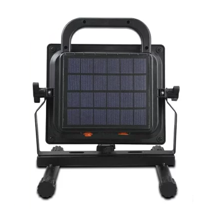 Solar Floodlight - 2000 Lumen - Adjustable Brightness - Solar & USB Rechargeable - 6-10 hrs Battery Life - Perfect for Outdoor Use & Decoration