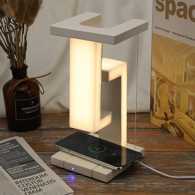 Wireless Charger - Levitating LED Lamp - 4W - Touch Control - USB Powered