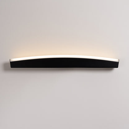 Modern Black LED Wall Sconce - 8W 3000K - Arc Design - 60x5.5x7 cm