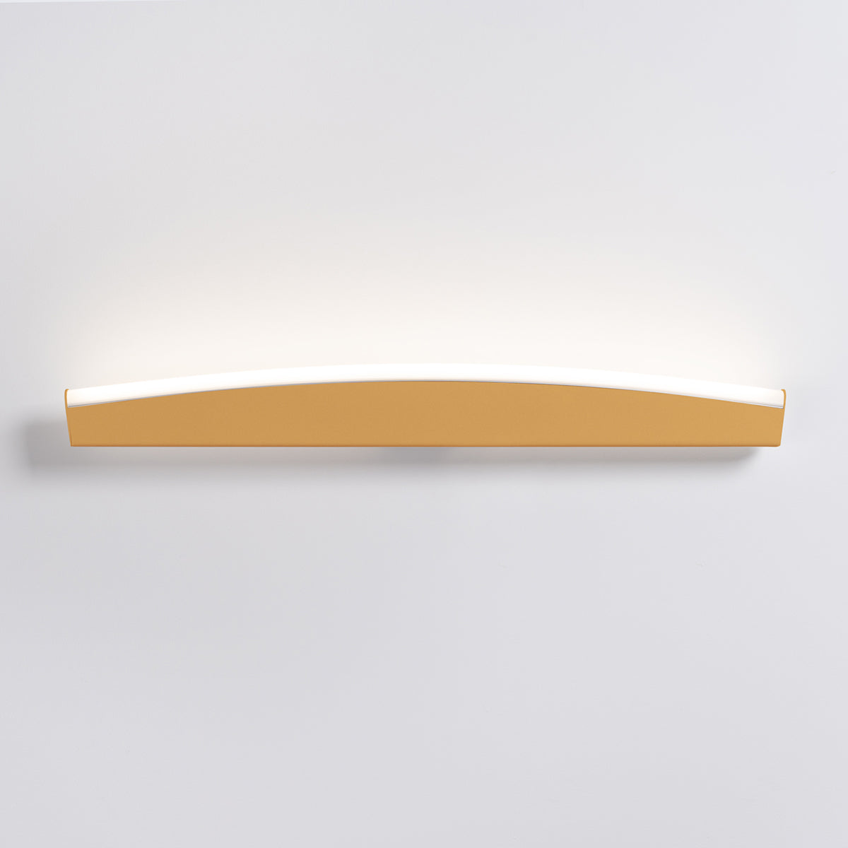 Modern Gold LED Wall Sconce - 8W 4000K - Arc Design - Aluminum & PVC - 60x5.5x7 cm