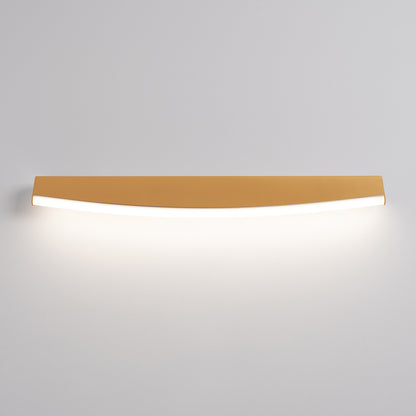 Modern Gold LED Wall Sconce - 8W 4000K - Arc Design - Aluminum & PVC - 60x5.5x7 cm