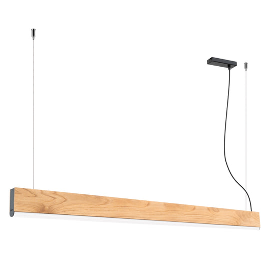 LYKKE Pendant Lamp - Oak Wood - 36W LED 3000K - Modern Rectangular Design - 150x3.5x150 cm