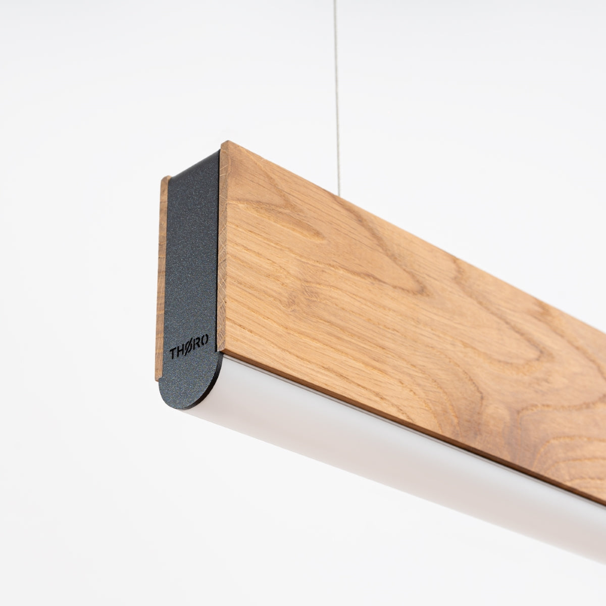 LYKKE Pendant Lamp - Oak Wood - 36W LED 3000K - Modern Rectangular Design - 150x3.5x150 cm