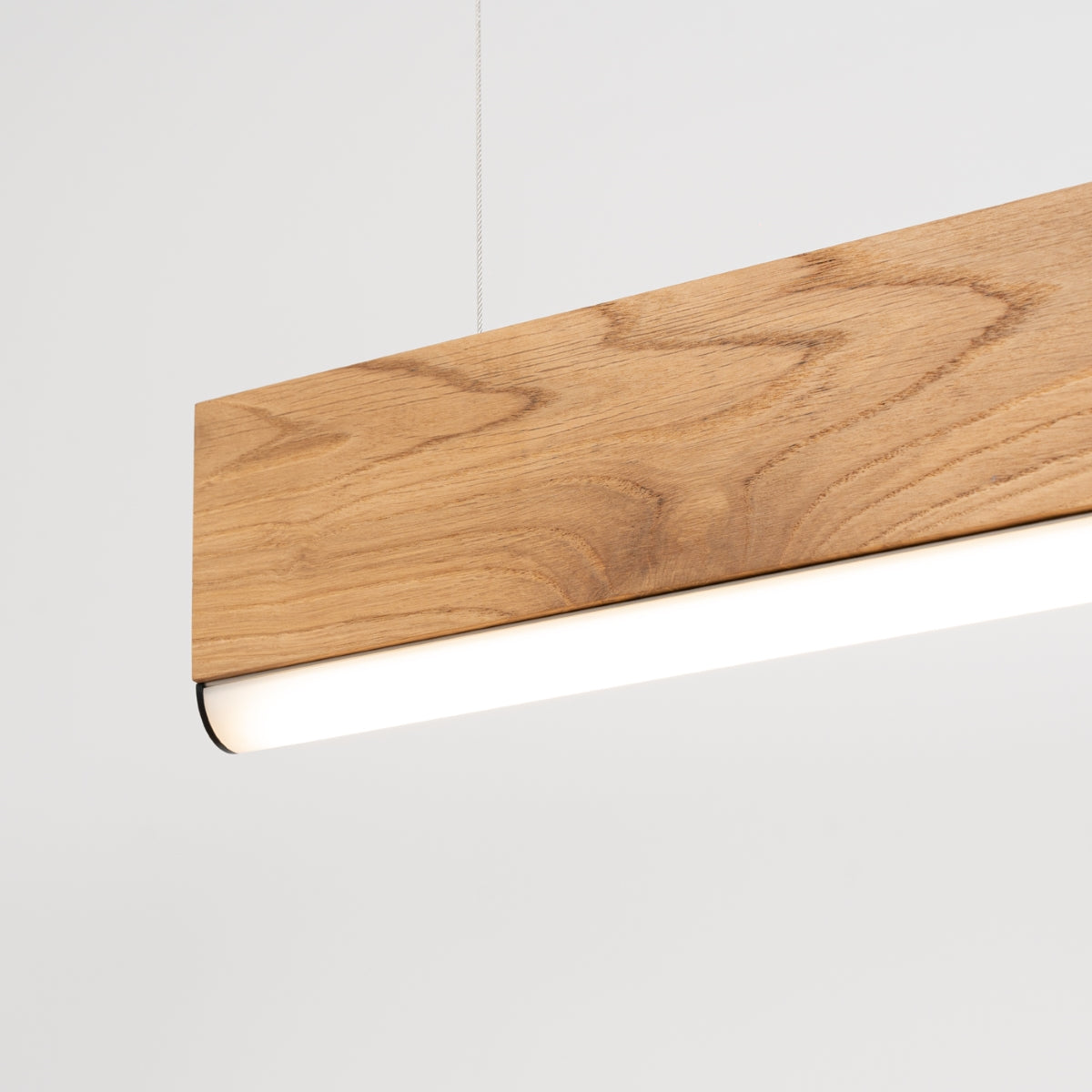 LYKKE Pendant Lamp - Oak Wood - 36W LED 4000K - Modern Rectangular Design - 150x3.5x150 cm