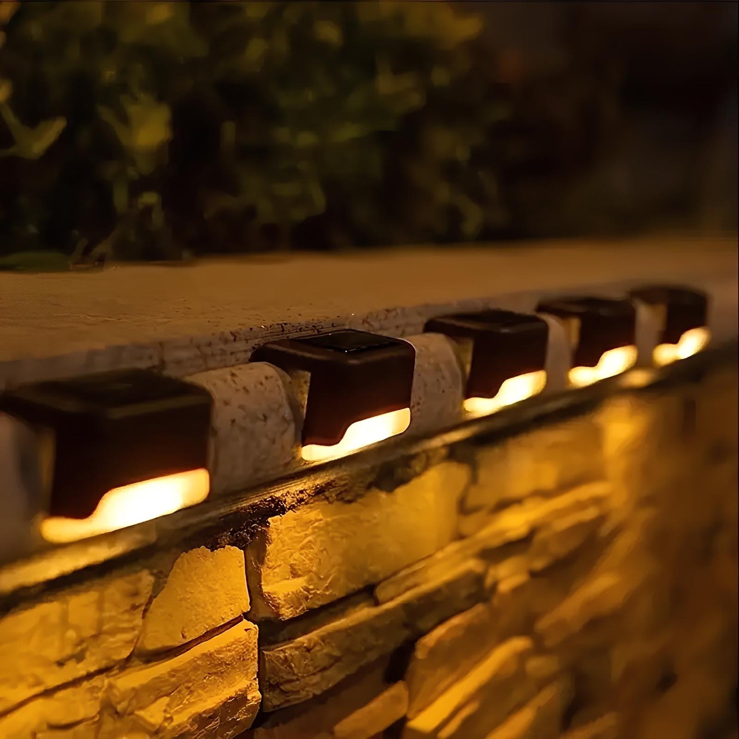 Solar Step Lights - Weather-Resistant LED Lighting - Solar Powered with Automatic Activation - Ideal for Stairs, Patios, and Gardens