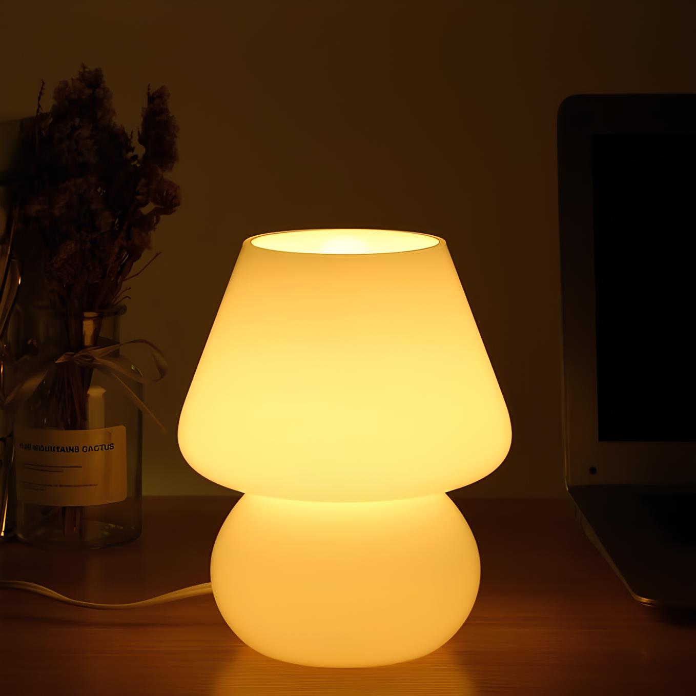 Hand-Blown Glass Lamp - Unique Artisanal Design - Premium Materials - Dimmable Lighting - Warm/Natural/Cool White Light - Elegant Home Décor