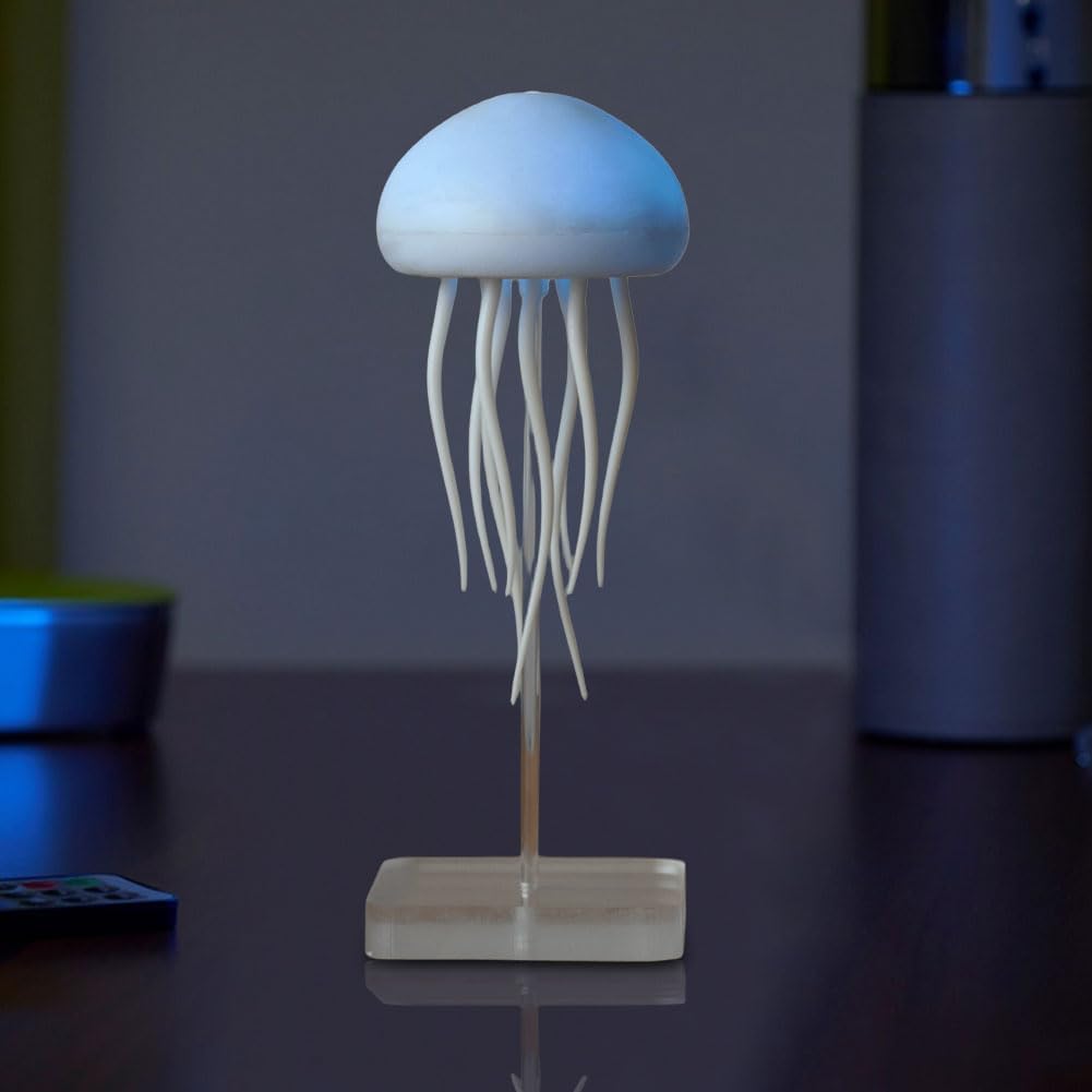 Floating Glow Jellyfish Lamp – USB Rechargeable – 72 Color Options – Interactive Sound or Touch Control – Dancing Tentacles – Ideal for Relaxation & Décor