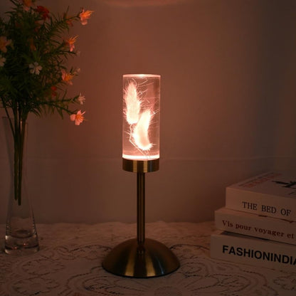 Table Lamp - Unique Floral Design - USB Rechargeable & Cordless - Multiple Lighting Options with Warm, Cool, and Natural White - Dimmable - 8-12 Hours Battery Life