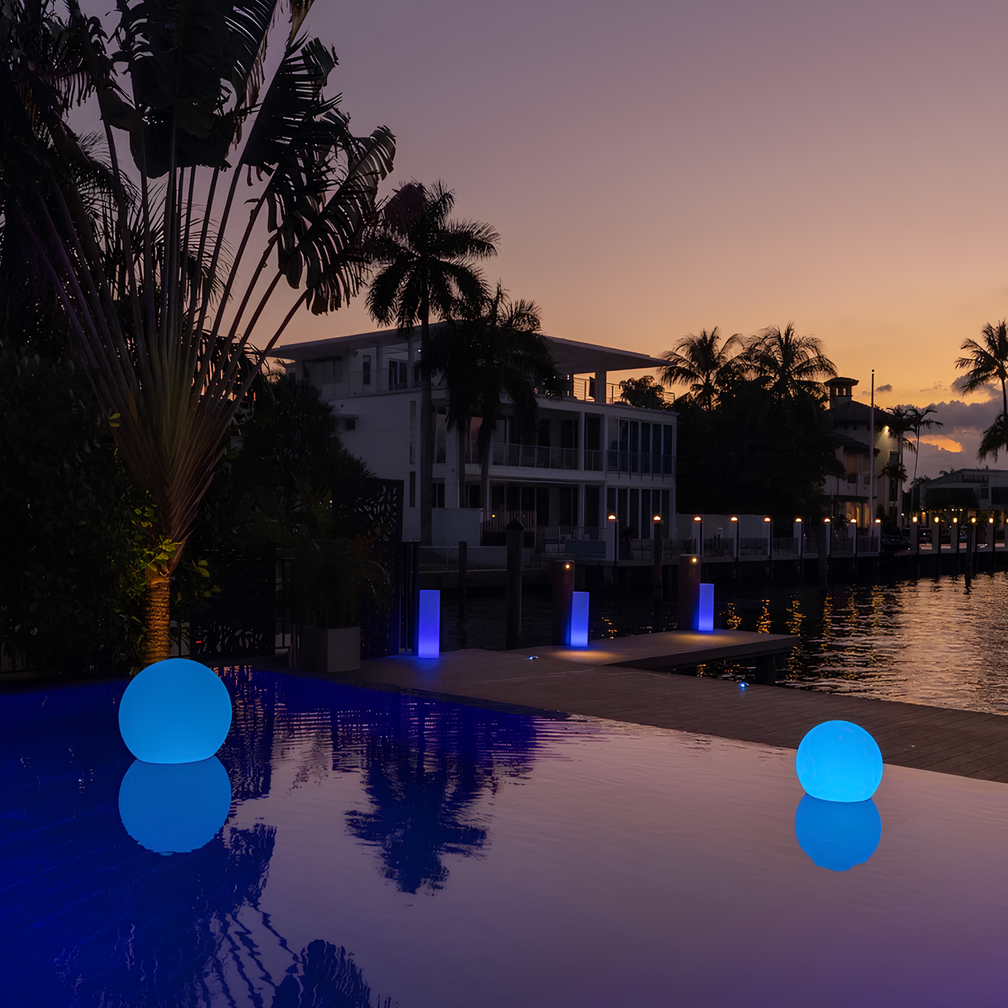 Spherical Garden Light - Weather-Resistant - 16 Color Options - Remote Control - Long-Lasting with Solar Option - Perfect for Indoor & Outdoor Use - LED Powered.