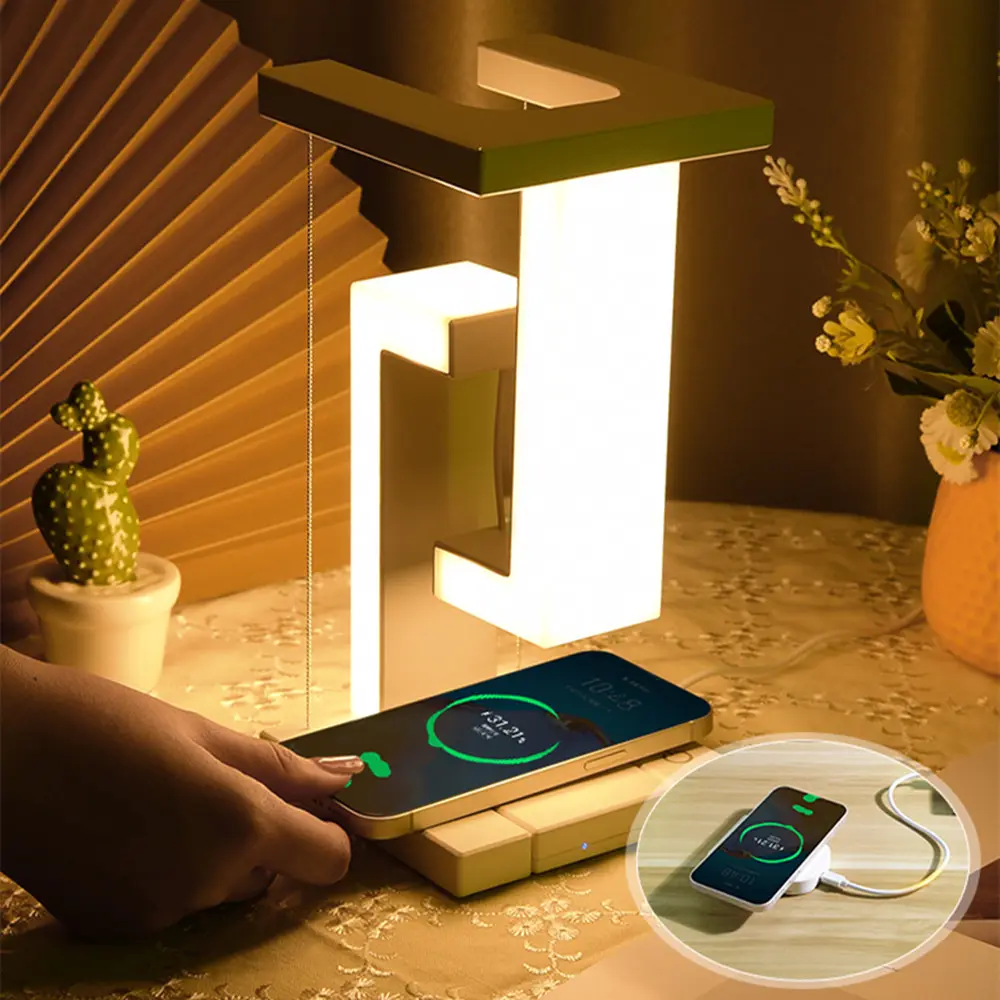 Wireless Charger - Levitating LED Lamp - 4W - Touch Control - USB Powered