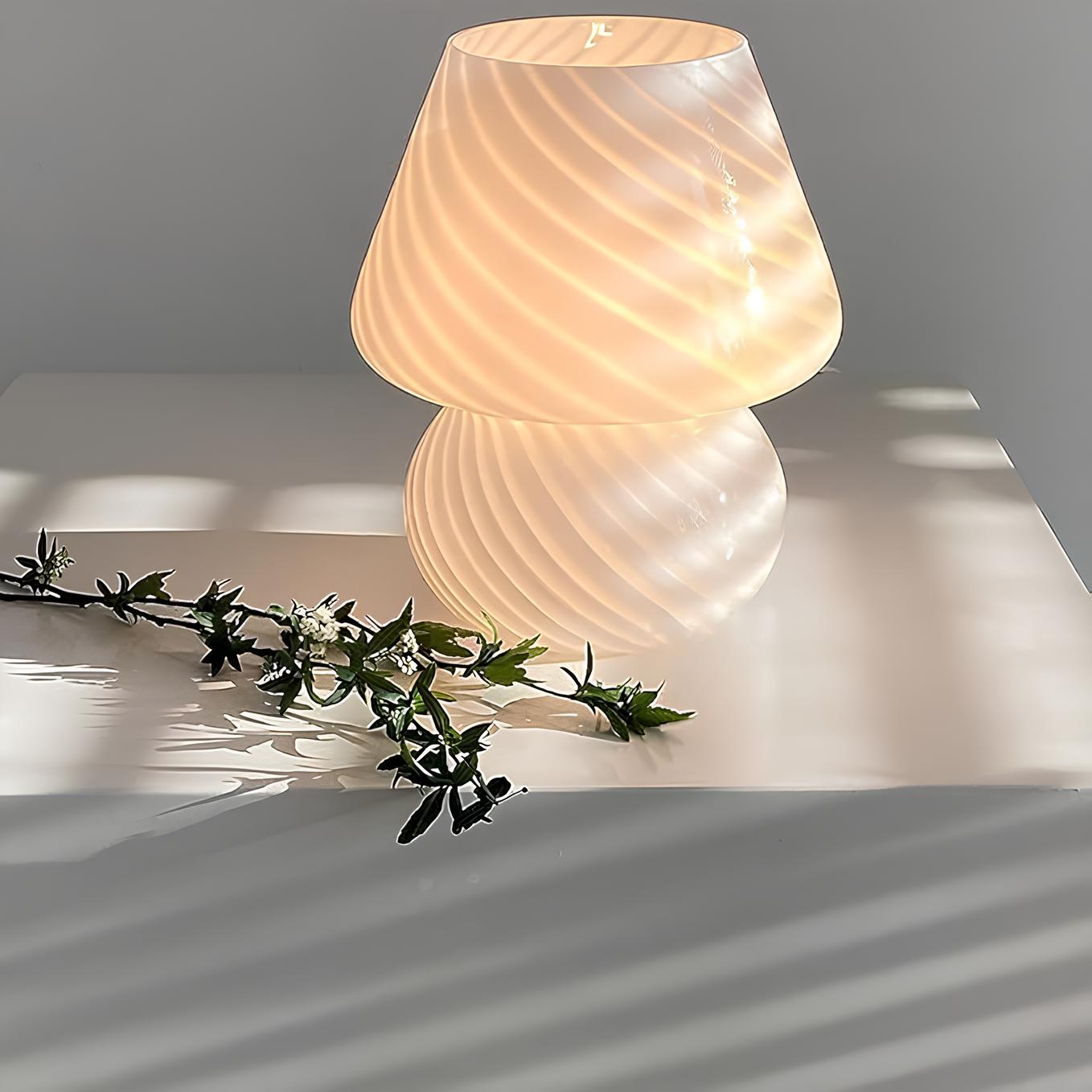 Hand-Blown Glass Lamp - Unique Artisanal Design - Premium Materials - Dimmable Lighting - Warm/Natural/Cool White Light - Elegant Home Décor