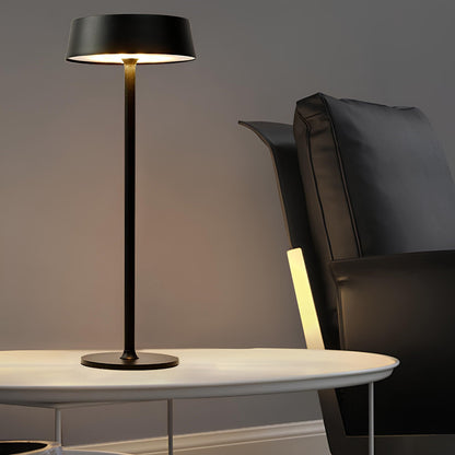 Sleek Modern Table Lamp - Rechargeable - Cordless - Dimmable Touch Control - 3 Light Modes - Durable Iron - Warm/Natural/Cool Light