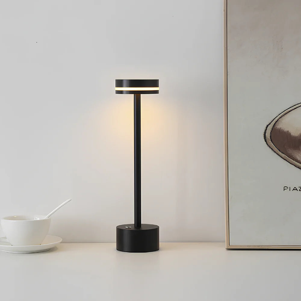 Cosmic Elegance Lamp - Cordless & Rechargeable - Touch Controlled with 3 Lighting Tones - Dimmable - 12-16 Hours Battery Life - Aluminum Design