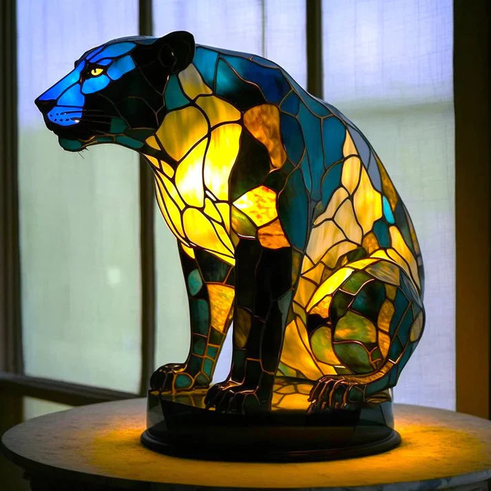 Light Sculptures - Stained Glass Animal-Inspired Lighting - 16 Unique Motifs - USB Rechargeable - 12-16 Hours Battery Life - Enchanting Home Decor