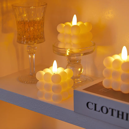 Flameless Block Candles - LED Lights Flicker Like Real Flames - Safe - Stylish & Energy-Efficient - Multiple Designs & Sizes - Perfect for Home Décor or Events