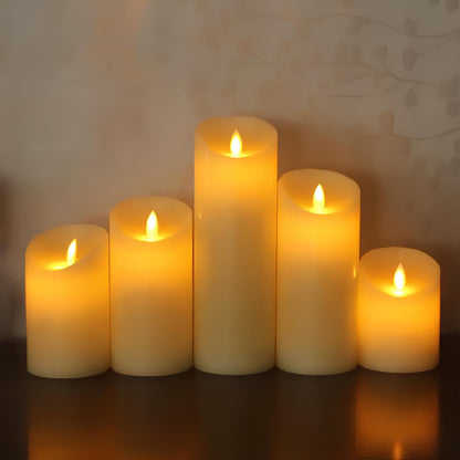 Flameless Block Candles - LED Lights Flicker Like Real Flames - Safe - Stylish & Energy-Efficient - Multiple Designs & Sizes - Perfect for Home Décor or Events