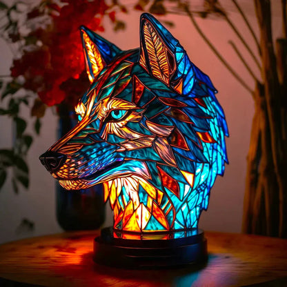 Light Sculptures - Stained Glass Animal-Inspired Lighting - 16 Unique Motifs - USB Rechargeable - 12-16 Hours Battery Life - Enchanting Home Decor