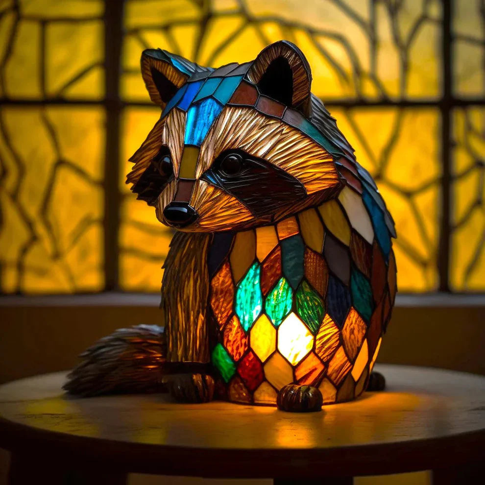 Light Sculptures - Stained Glass Animal-Inspired Lighting - 16 Unique Motifs - USB Rechargeable - 12-16 Hours Battery Life - Enchanting Home Decor