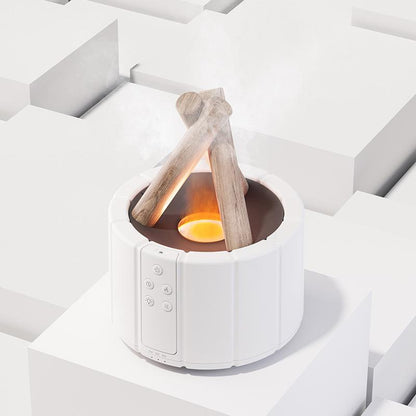 Bonfire Humidifier - Cozy Campfire Design - Hydrates Air & Adds Fragrance - USB Powered - Remote Control - 250ml Tank Capacity