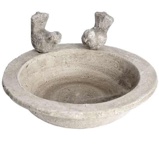 Bird Bath Small Cream Stone 9030