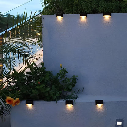 Solar Step Lights - Weather-Resistant LED Lighting - Solar Powered with Automatic Activation - Ideal for Stairs, Patios, and Gardens