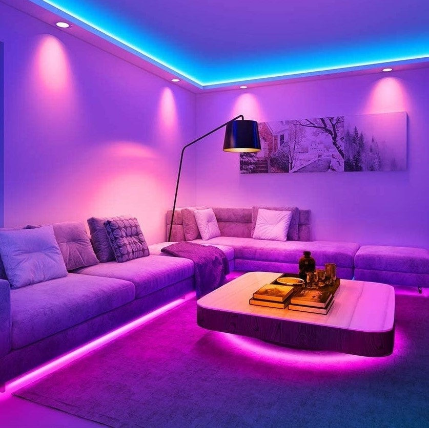 Colour LED Strip - Waterproof & Flexible - Remote Control for Colour & Brightness Adjustment - 5m Roll - Versatile & Powerful Lighting for Indoor & Outdoor Use