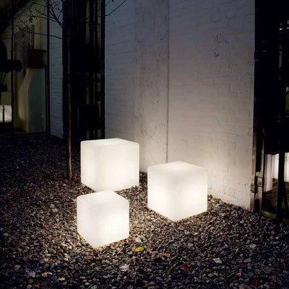 Cubic Garden Light - Durable & Weather-Resistant - 16 Color Options with Remote Control - Cordless & Solar Powered - 10-16 Hours of Illumination - LED Bulbs