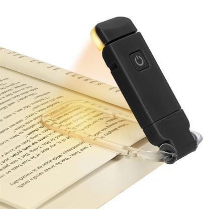 Book Reading Light - Adjustable Brightness & Color - Portable & USB Rechargeable - Flexible Design - Blocks 99.95% Blue Light - 8 Hours of Use