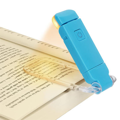 Book Reading Light - Adjustable Brightness & Color - Portable & USB Rechargeable - Flexible Design - Blocks 99.95% Blue Light - 8 Hours of Use