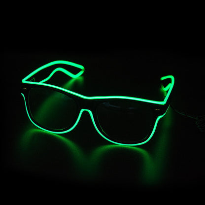 Neon Glasses – LED Light-Up Party Glasses – 3 Modes (Constant/Pulse/Flash) – Fun Gift – Festival & Nightclub Accessory – Powered by 2xAAA Batteries