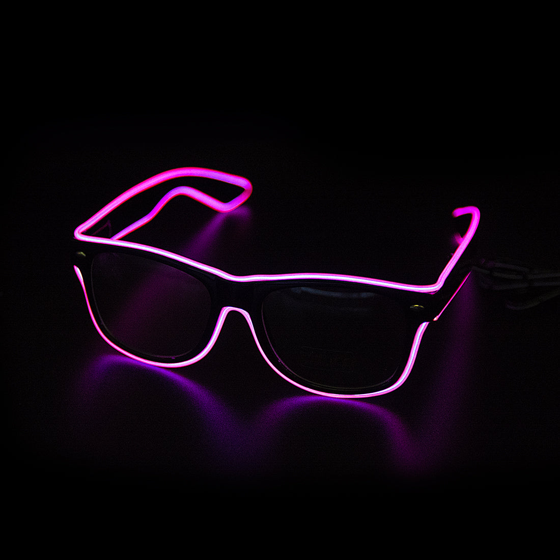 Neon Glasses – LED Light-Up Party Glasses – 3 Modes (Constant/Pulse/Flash) – Fun Gift – Festival & Nightclub Accessory – Powered by 2xAAA Batteries