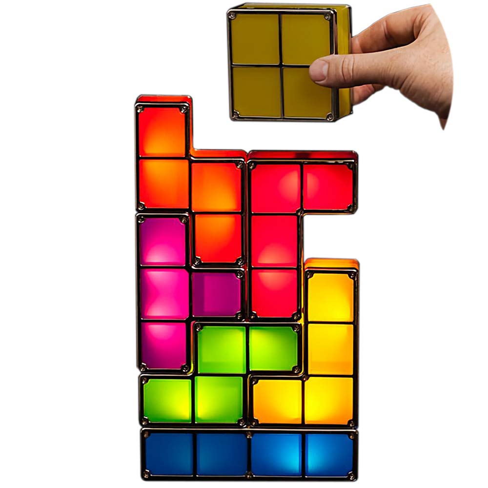 Tetra Blocks Light - Stackable LED Pieces - Creative Home Decor - 7 Colorful Shapes - 220V - 5W - ABS Material - Perfect for Playful Spaces