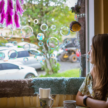 Sun Catchers - Static Cling Window Film - Reflects Sunlight for Indoor Rainbows - Easy to Apply & Transfer - Eco-Friendly Bird Deterrent - Multiple Shapes